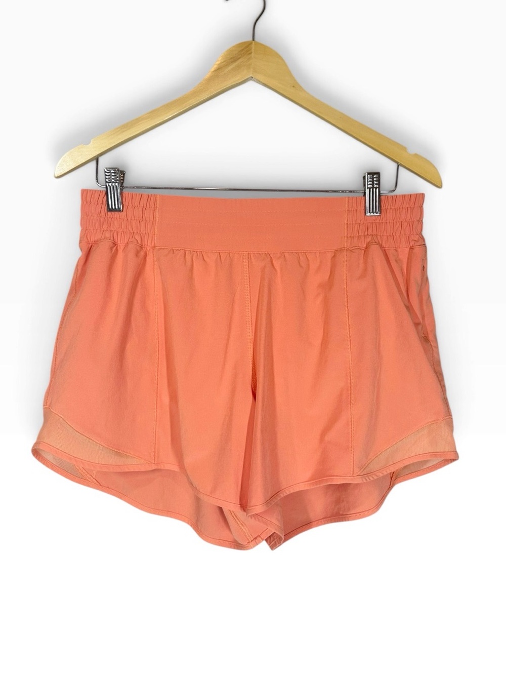 LULULEMON 7AYXT Hotty Hot High Rise Lined Short 4"  New Version Orange Size 10